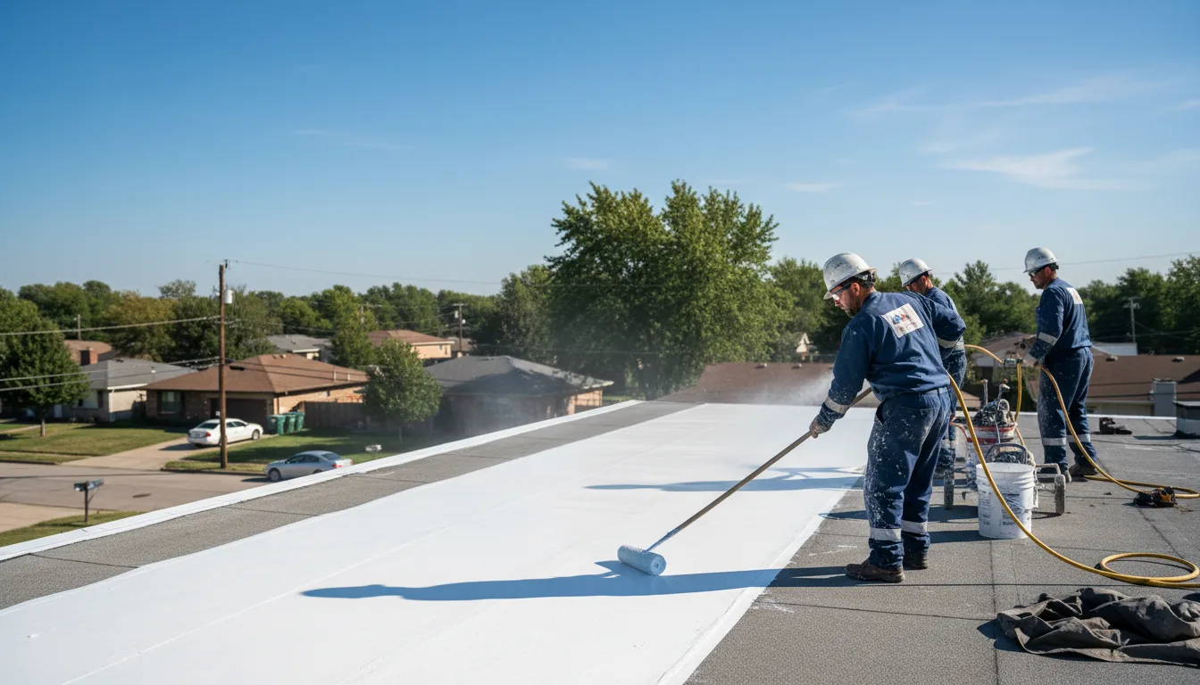 Commercial roof coating in Waltham, MA near me